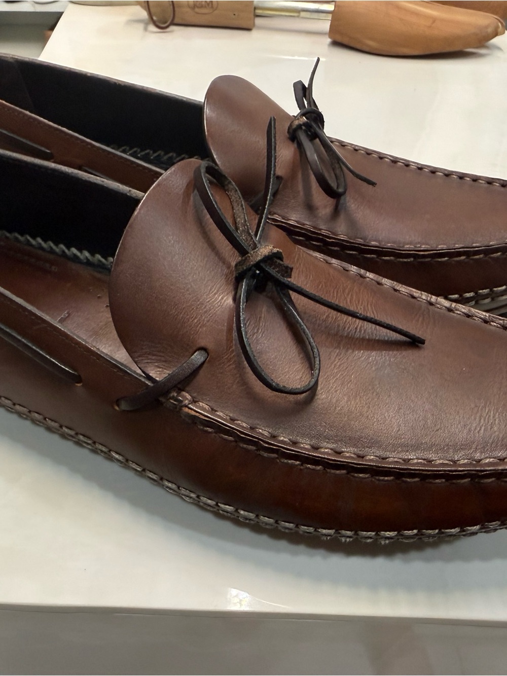 Tom Ford Brown Leather Driving Loafers